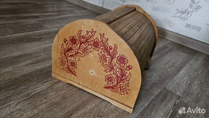 Деревянная Хлебница с узорами (СССР)