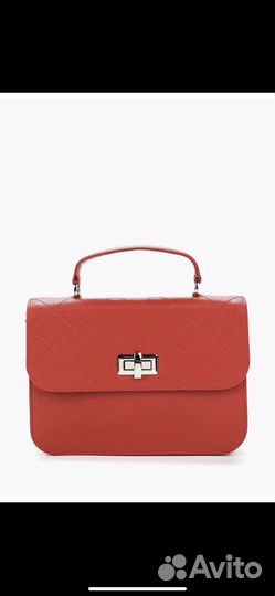 Сумка красная из натуральной кожи Dimanche