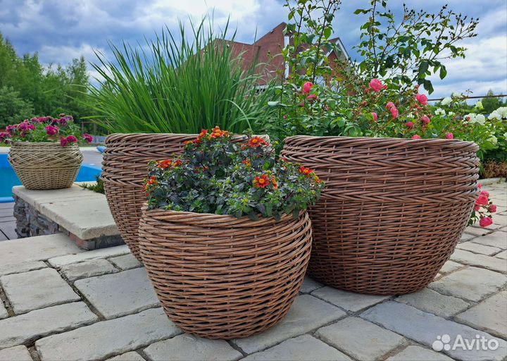 Кашпо из ротанга 45 литров