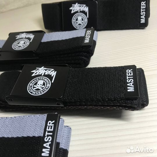 Ремень Stussy: чёрный и серо-чёрный