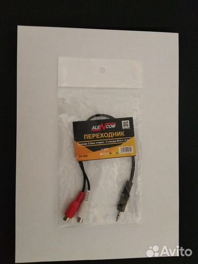 Переходник Jack 3.5 - 2 RCA(F) мама