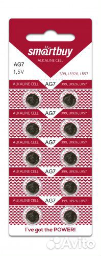 Батарея SmartBuy AG7;395;SR927W в наборе 10 шт