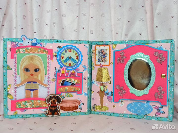 Развивающая книжка для девочки Кукольный домик