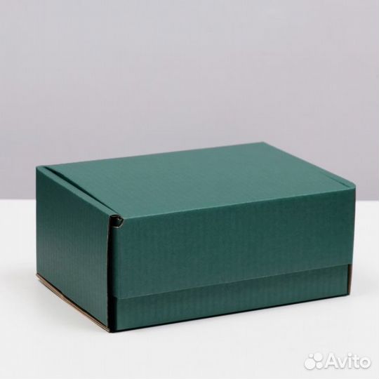 Коробка для подарка, изумрудная, упаковка
