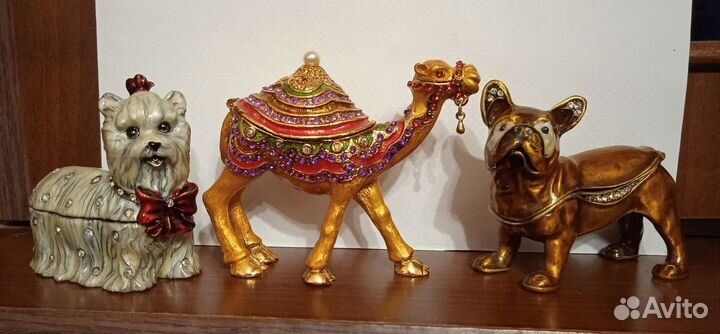 Шкатулки со стразами верблюд и собачки