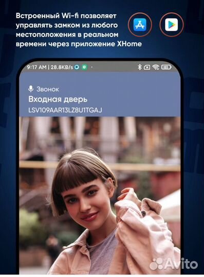 Умный дверной замок с удаленным управлением, видео