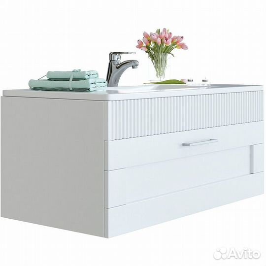 Тумба c раковиной SanVit Турин-1 80 kturin1080 подвесная Белая