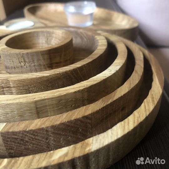 Набор посуды из цельного дуба