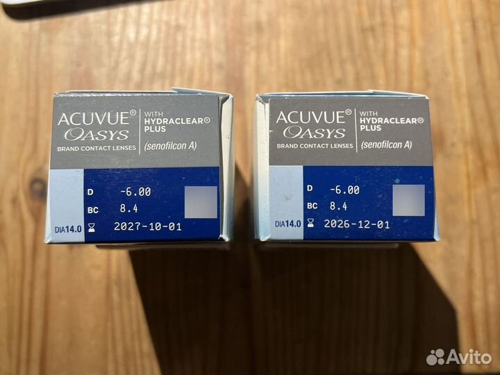 Двухнедельные контактные линзы Acuvue Oasys -6.00