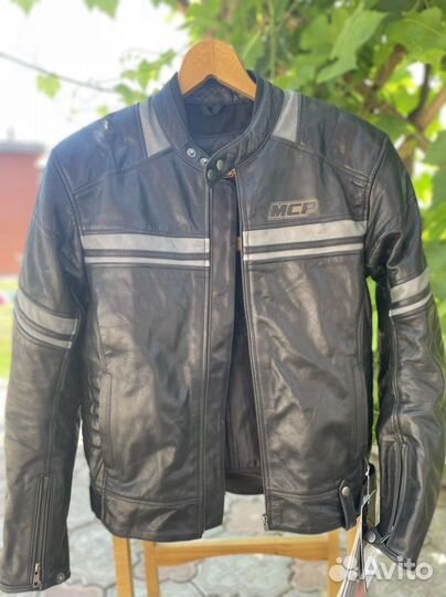 Мотокуртка кожанная hemet новая с биркой