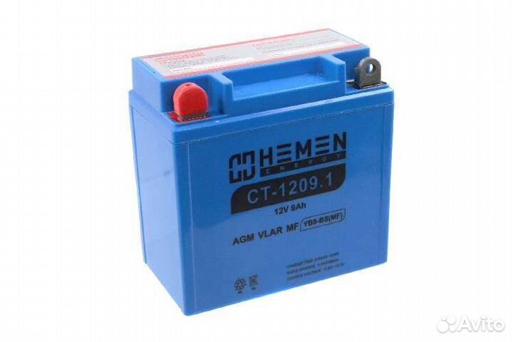 Аккумулятор 12В 9Ач hemen energy CT1209.1 (YB9-BS