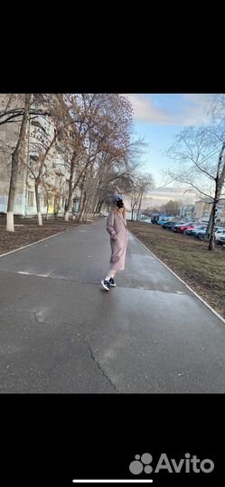 Пальто женское 42 44 серо-бежевое