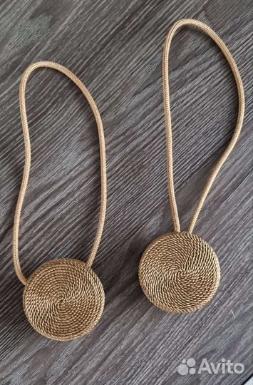 Подхваты для штор на магните, прихваты коричневые