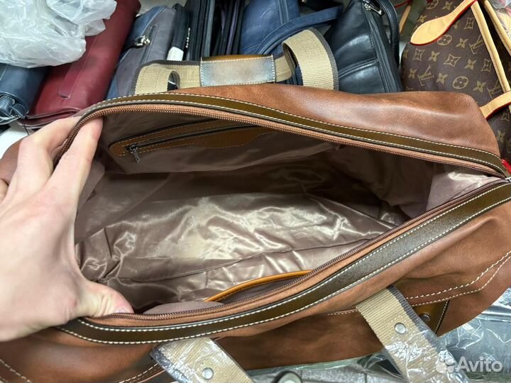 Сумка кожаная дорожная туристическая