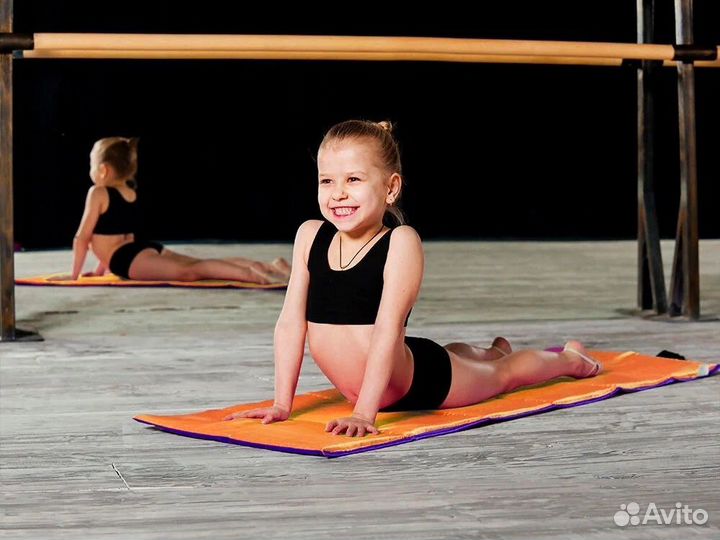 Коврик гимнастический детский 150х50х1 см
