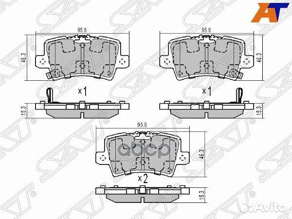 Колодки тормозные зад Honda civic FK st43022smg