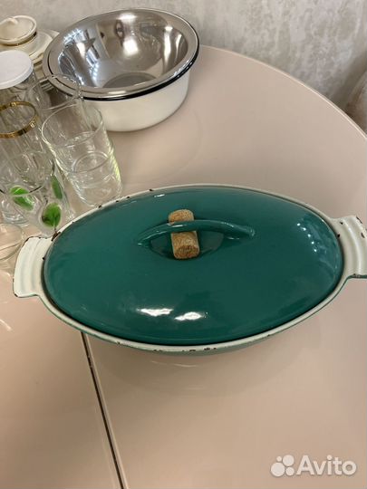 Утятница чугунная эмалированная СССР