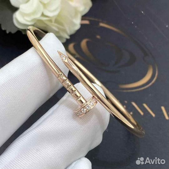 Браслет Cartier Гвоздь, маленькая модель, розовое золото 0,09ct