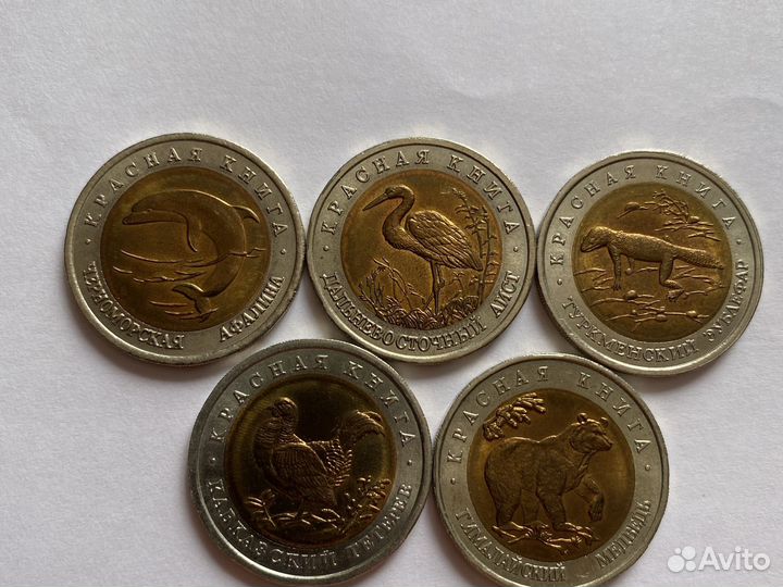 Монета 50 р Красная книга