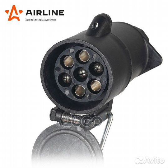 Розетка фаркопа 12В 7 контактов пластик (на каб