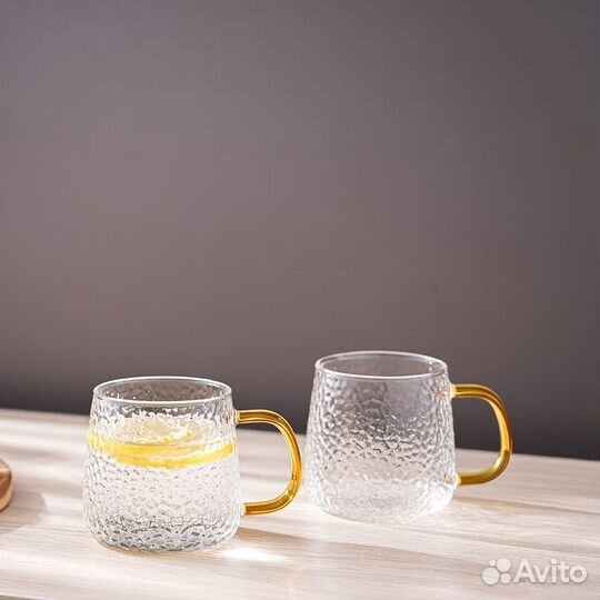 Набор кружек 2 шт glass cup