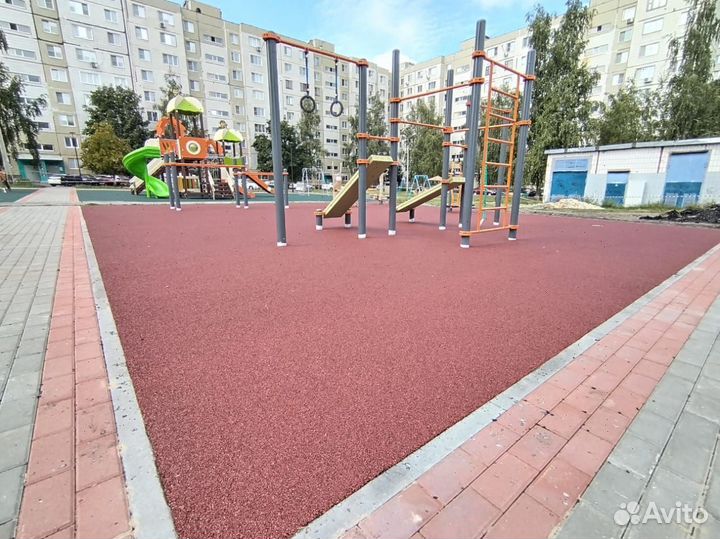 Бесшовное резиновое покрытие для спортивных площадок