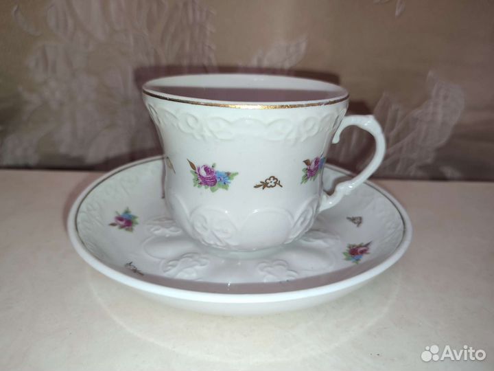 Чайная пара Дулево 1960 год выпуска