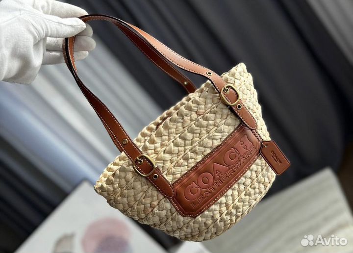 Сумка Coach соломенная