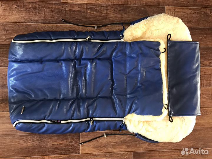 Зимний конверт в коляску на овчине