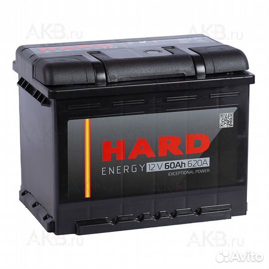 Аккумулятор автомобильный hard 60 Ач 620A о.п. (24
