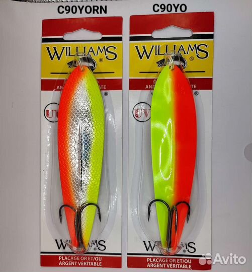 Блесны Williams Whitefish C90 оригинал