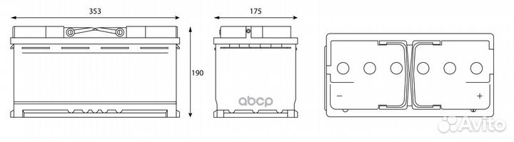 Аккумулятор gladiator EFB 110 Ah, 960 A