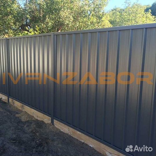 Секционный забор из профнастила в Пучеже