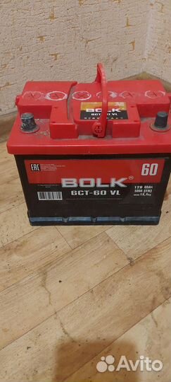 Аккумулятор 60 а/ч б/у прямая полярность ваз