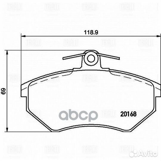 Колодки торм. для а/м Chery Amulet (03) /VW Gol