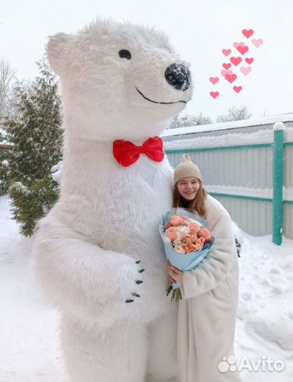 Белый мишка поздравление 2.6 м