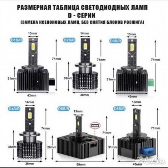 Новый комплект светодиодных led ламп D1,D2,D3,D4