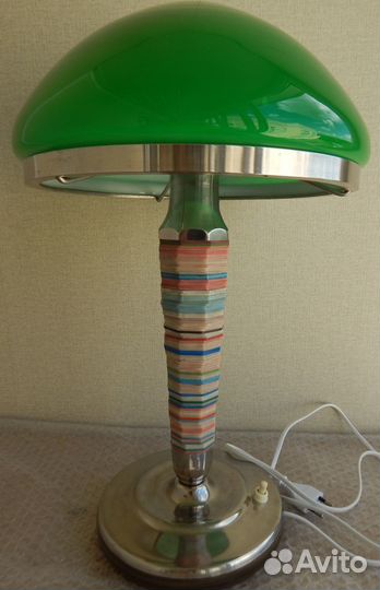 Настольная лампа ссср.Зеленый плафон