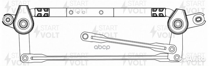 Трапеция стеклоочистителя Hyundai Solaris II 17