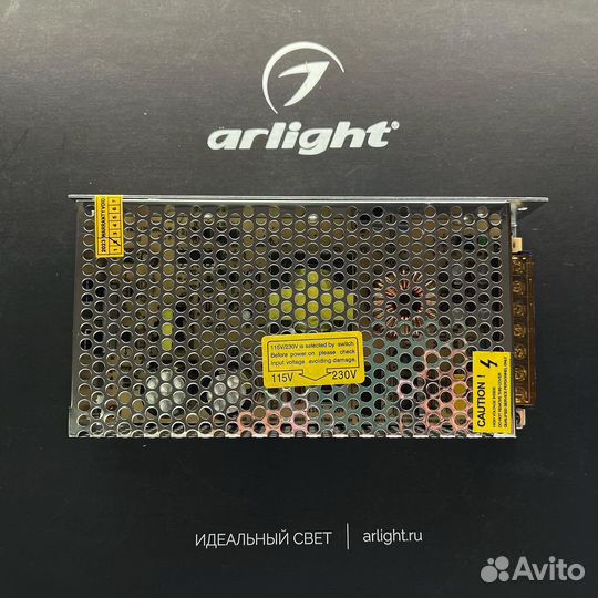 Блок питания 24В и 12В алюм ip67 сетка ip20