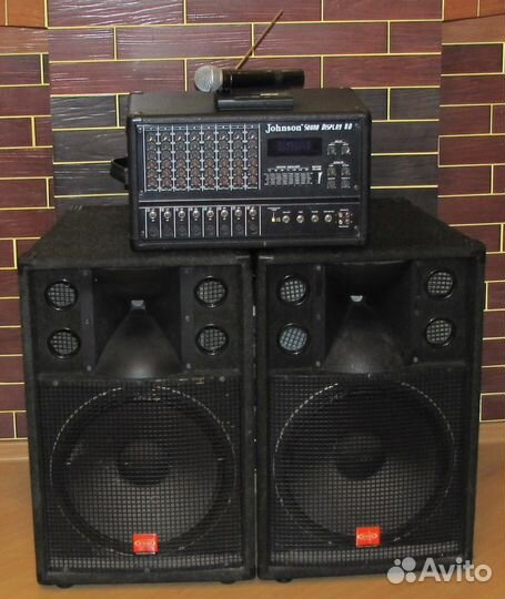 Колонки EVM 1400W QS-153 Активный микшер Микрофон