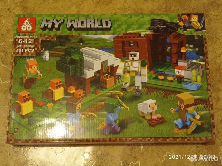 Конструктор My world (Minecraft) 501 деталь новый