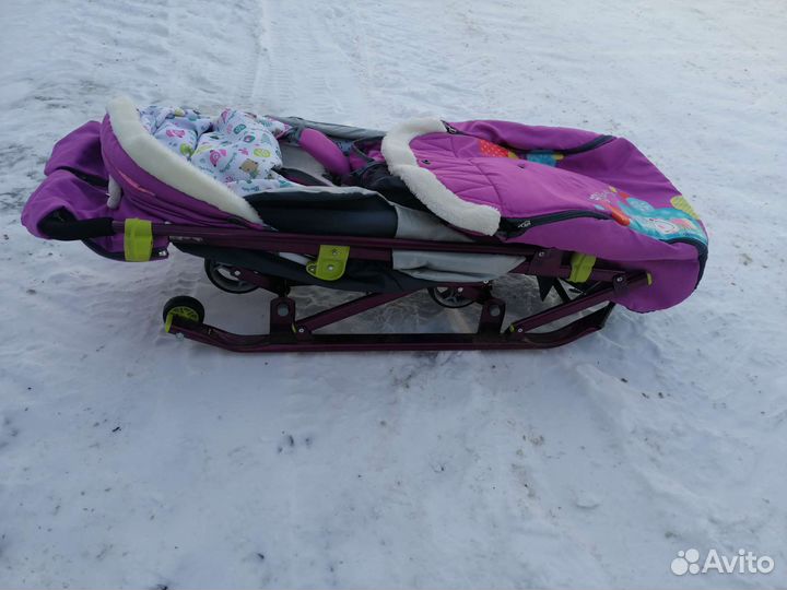 Детские санки коляска ника