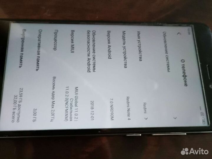Телефон Xiaomi redmi note 4, оп 3 гб, 32гб