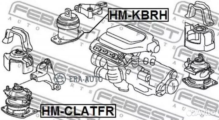 Febest HM-kbrh Опора двигателя правая HM-kbrh