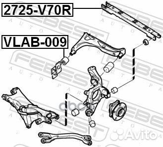 Сайлентблок задн верхн рычага volvo XC90 vlab-009