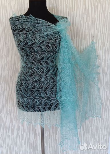 Пуховый платок. палантин. Новый