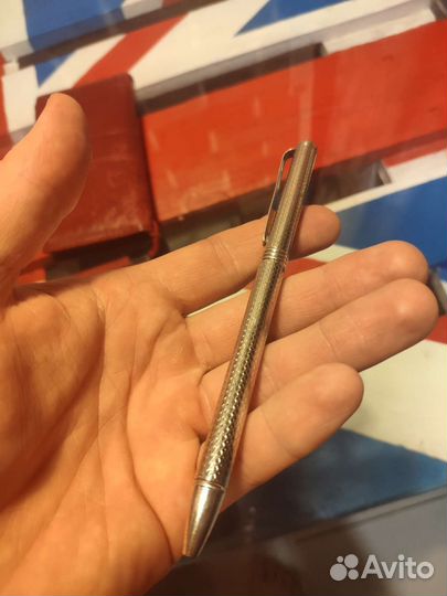 Ручка шариковая серебряная sokolov