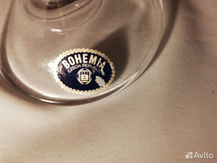 Бокалы (фужеры) хрустальные. Чехия. Богемия