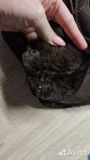 Перчатки дубленчатые, мужские